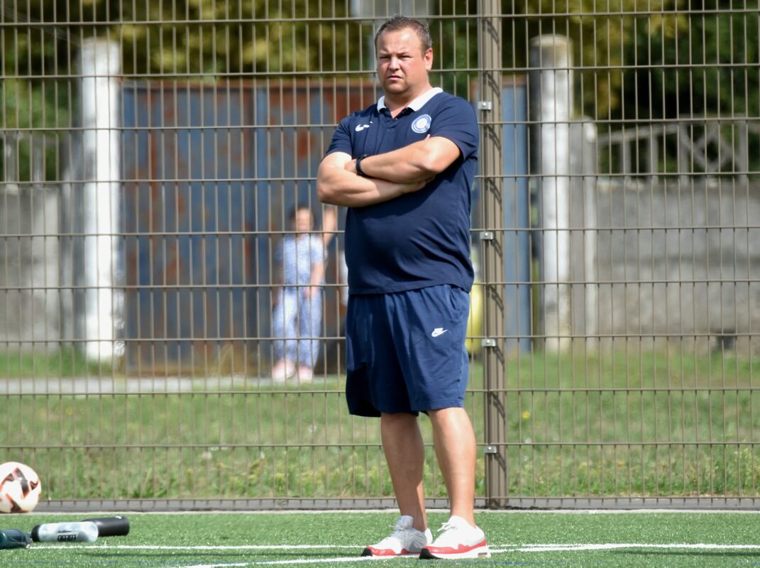 Action sur le terrain de football